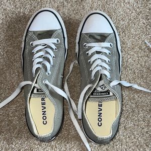 Olive Green Lowtop Converse. Barely worn.